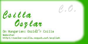 csilla oszlar business card